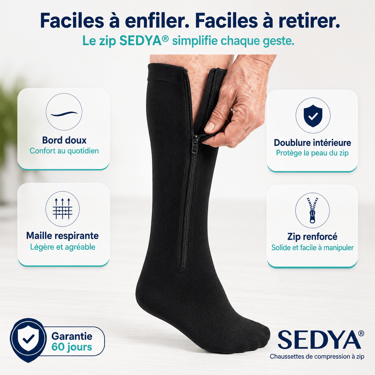 Bas de Contention Zippés Sedya®