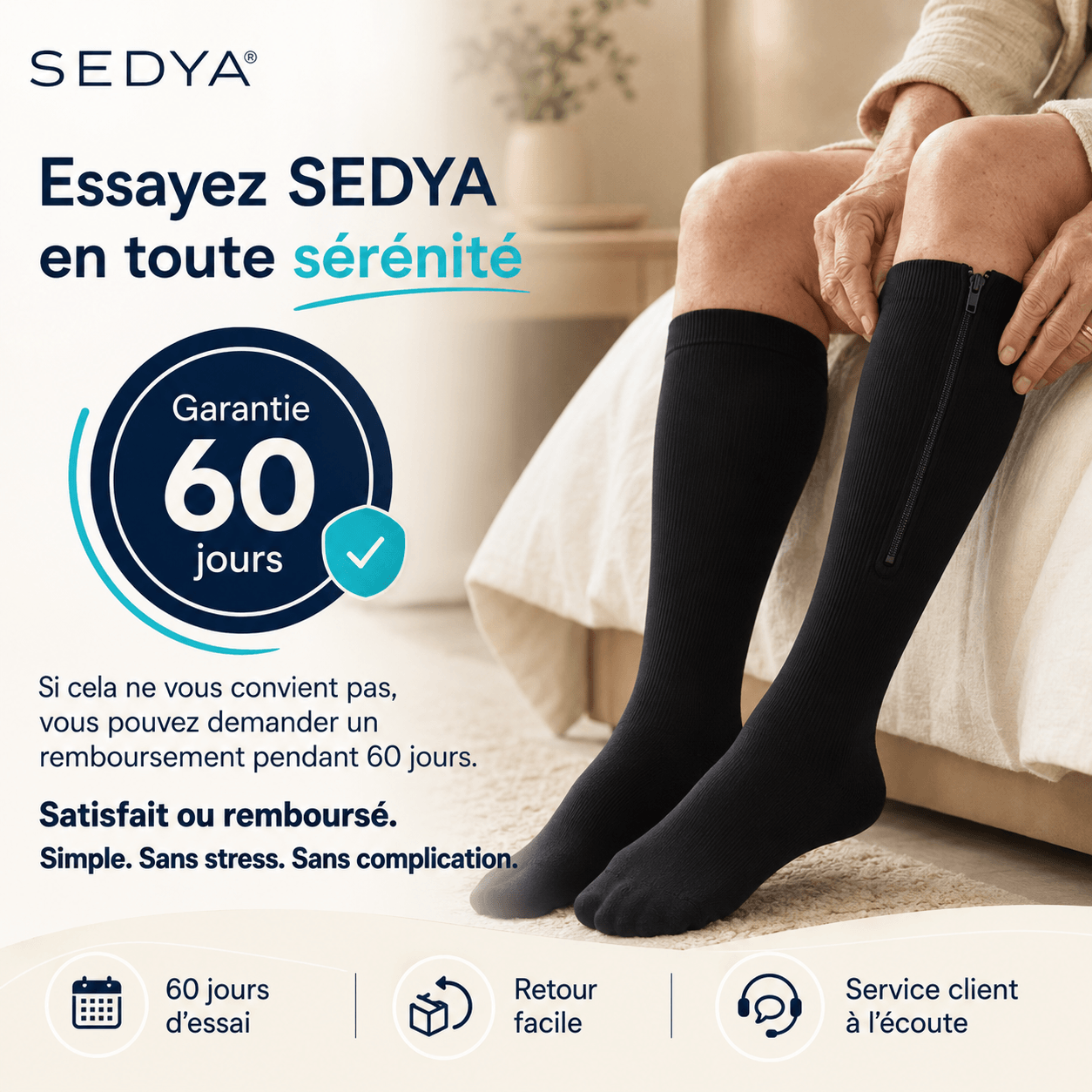 Bas de Contention Zippés Sedya®